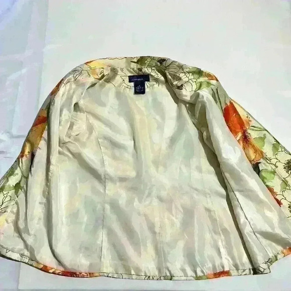 Susan Graver Jacket Blazer Womens Small Colorful Pockets Floral - Picture 12 of 13